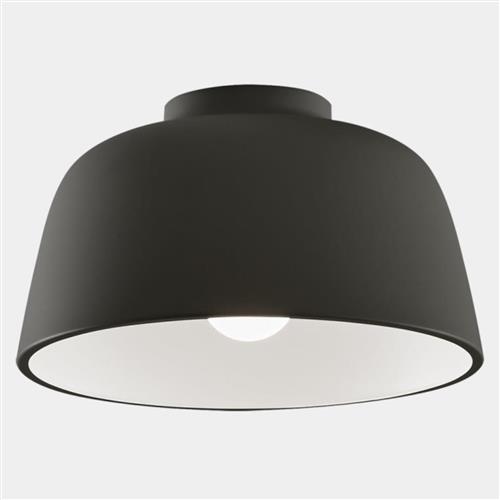 Miso 285 Black Steel Semi Flush Ceiling Fitting 15-8330-05-14