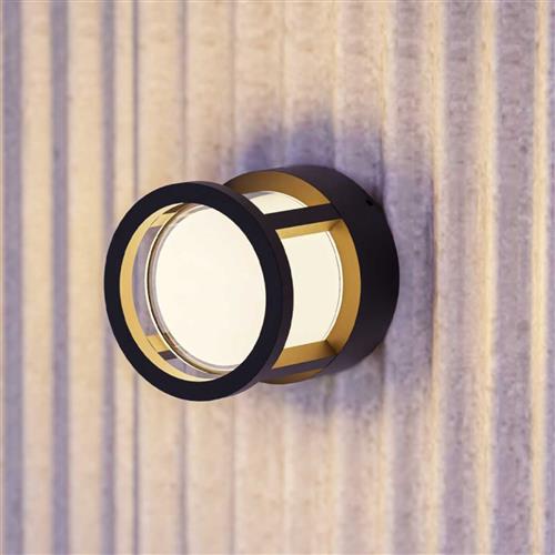 One IP54 LED Black Outdoor Wall Light PX-0668-NEG