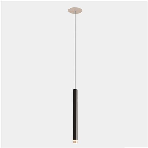 Stylus LED Black And White Recessed 300mm Single Pendant 00-5981-05-05