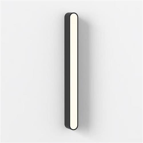 Atticus IP44 600 LED Matt Black Single Bathroom Wall Light 1440005