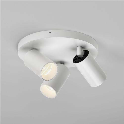 Can 50 Led Matt White Round Triple Ceiling Spotlight 1396006 6166