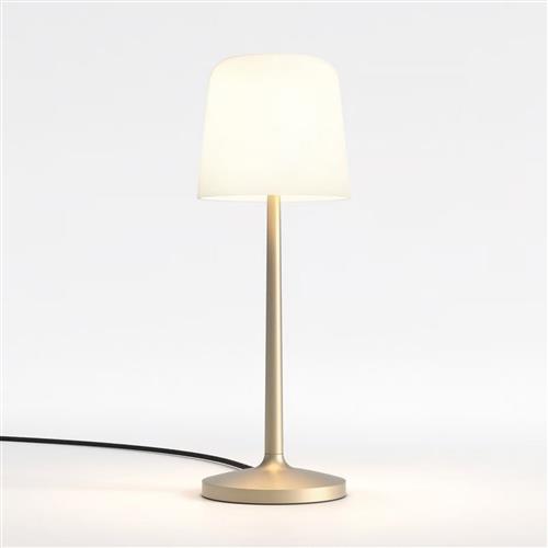 Ella Light Bronze And White Glazed Shade Touch Table Lamp 1470002