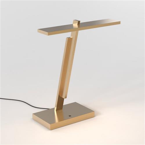 Gerrit Anodised Gold Bankers Table Lamp 1465001