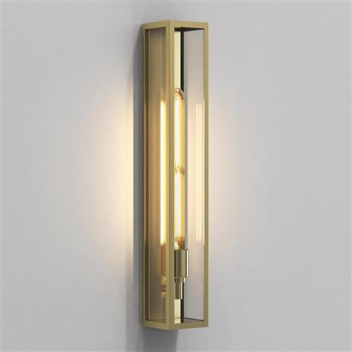 Harvard 500 IP44 Large Natural Brass Outdoor Wall Light 1402006