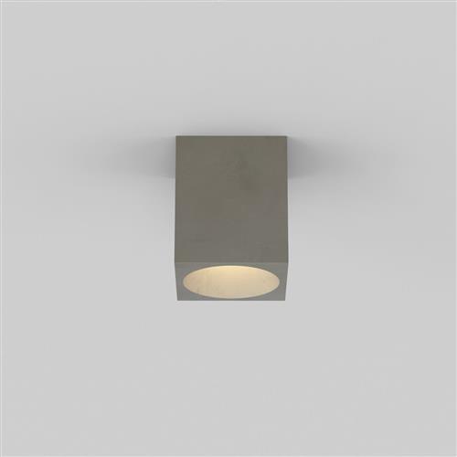 Kos Square Concrete Ceiling Mounted Outdoor Porch Light 1326015 8318