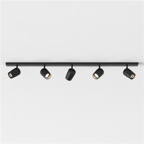 Koto 5 Light Matt Black Ceiling Mounted Bar Spotlight 1478008 