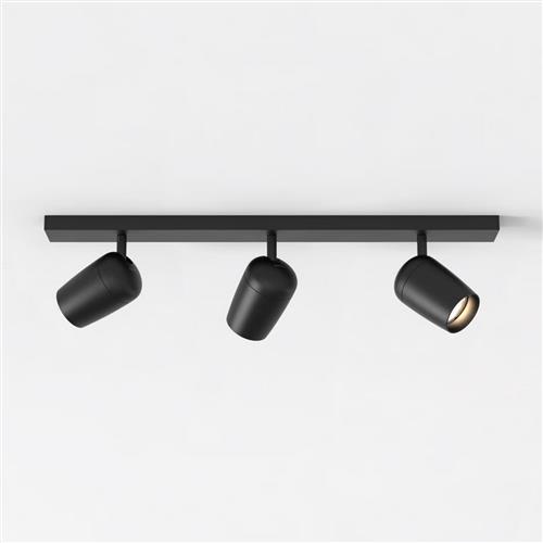 Koto Matt Black 3 Light Adjustable Bar Ceiling Spotlight 1478006