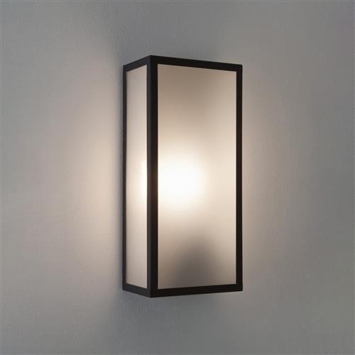 Messina Textured Black 160 Sensor Outdoor Wall Light 1183032