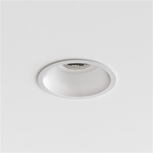 Minima IP65 Matt White Slimline Recessed Fixed Fire Rated Shower Light 1249034