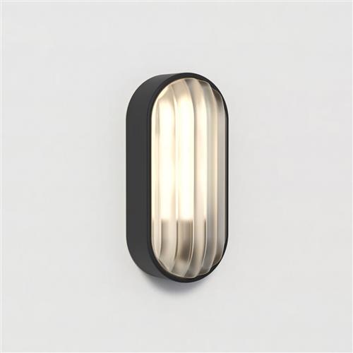 Montreal Textured Black Oval IP44 Rated Outdoor Wall Light 1032007