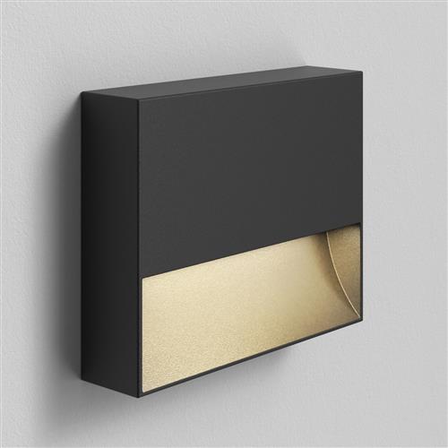 Mori IP65 LED 140 Textured Black Outdoor Guide Wall Light 1466001