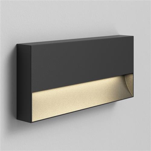 Mori LED 250 Textured Black IP65 Outdoor Guide Wall Light 1466002