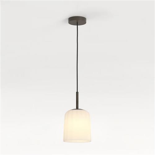 Veo 180 Bronze And White Fluted Glass Single Pendant 1455005