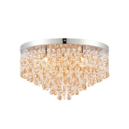 Vanessa Amber/Clear Crystal Ceiling Light 69366