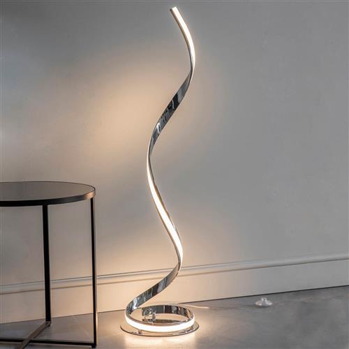 Aria LED Chrome/White Silicone Large Floor Lamp 76395