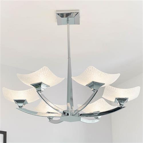 Ayres 6 Arm Polished Chrome Ceiling Light AYRES-6CH