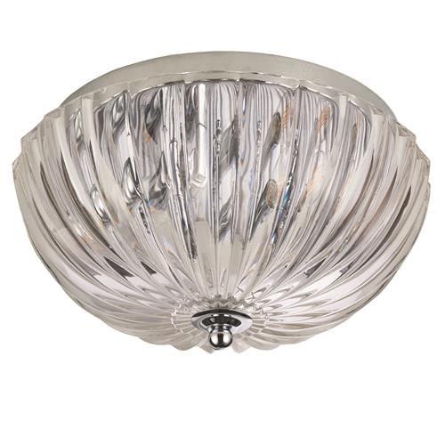 Chalbury Ribbed Crystal Glass Flush Ceiling Light The Lighting