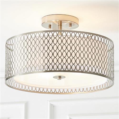 Cordero Semi Flush Satin Nickel Ceiling Light 81966