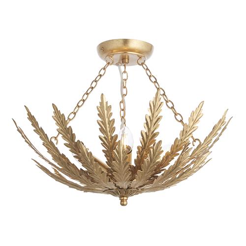 leaf semi flush ceiling light