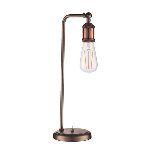 Hal Tall Pewter & Copper Industrial Table Lamp 76339
