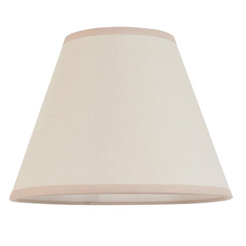 Ivy 250mm Vintage White And Almond White Edge Tapered Shade 113176