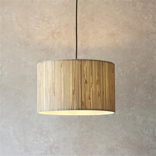 Longshore Single Pendant Natural Seagrass And Black 101691