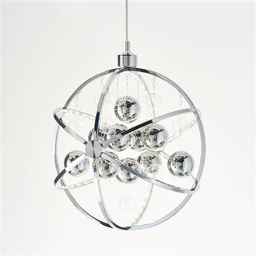 Muni Chrome LED Spherical Pendant Light MUNI-CH