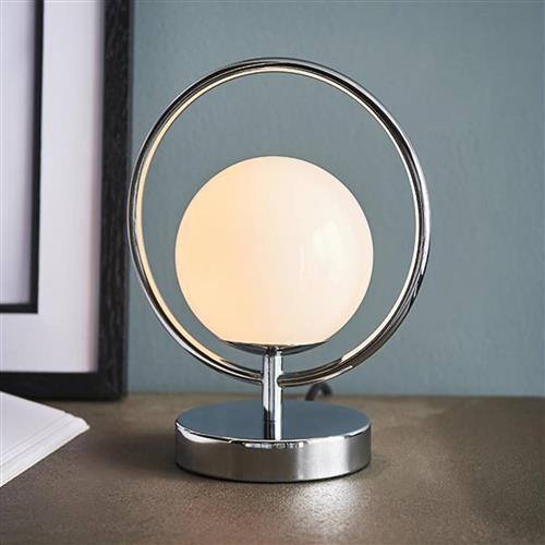 Orb Chrome with Opal Glass Table Lamp 93900