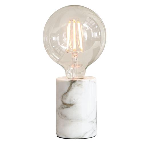 Otto Polished White Marble Cylinder Table Lamp 76610