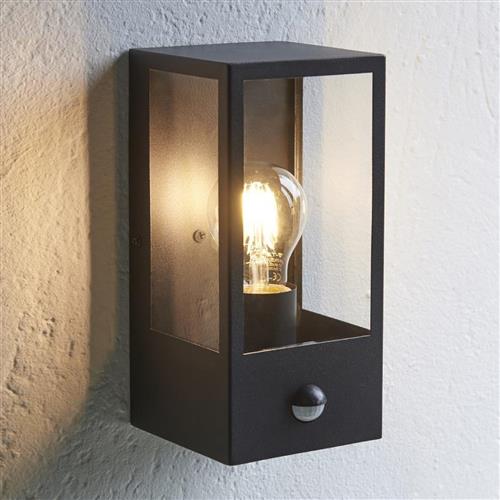 Oxford IP44 Black PIR Outdoor Wall Light 94995