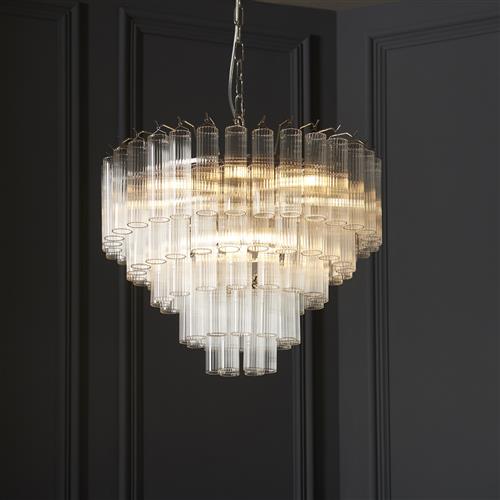 Toulouse Polished Nickel 12 Light Chandelier 104090