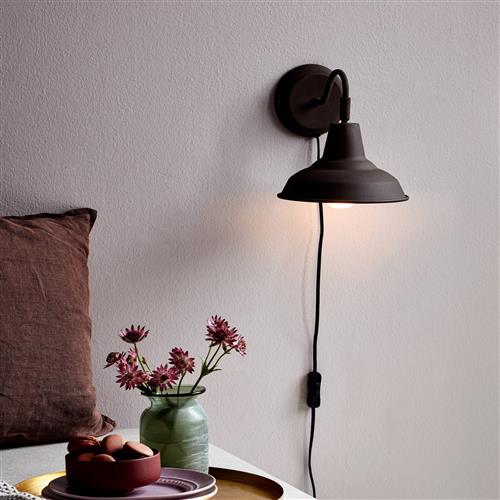 Andy Rusty Brown Plug-In Wall Light 48491009