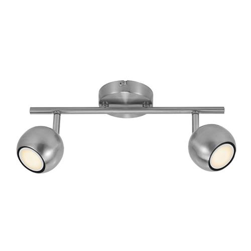 Chicago Brushed Steel LED Double Spotlight 47450032 | The Lighting ...