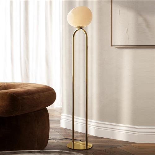 Shapes Floor Lamp Design For The People Brass And White 2120074035