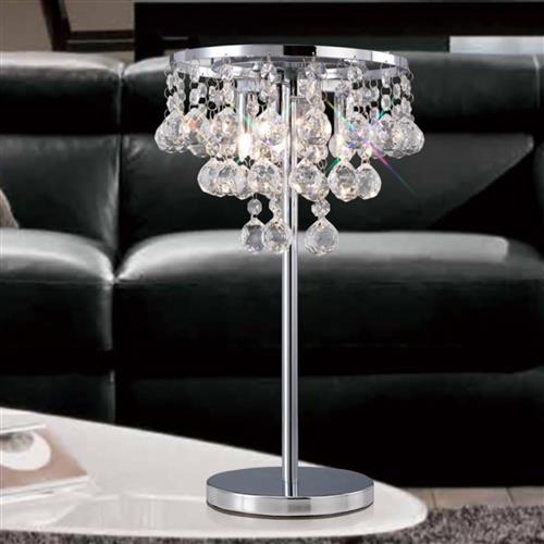 Atla Polished Chrome Crystal Table Lamp IL30028