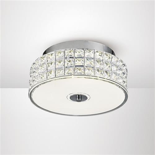 Hawthorne LED Small Round Polished Chrome LED Flush Ceiling Fitting IL80020