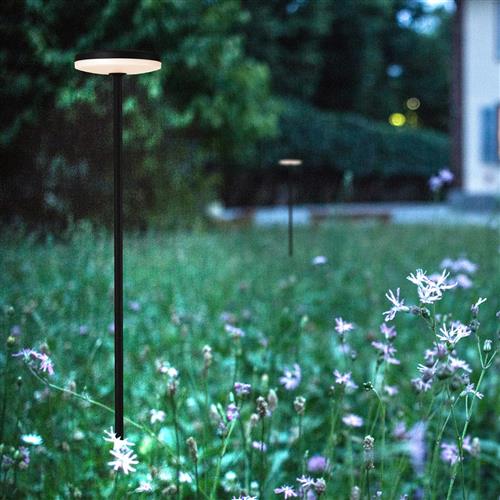 Akita IP54 800mm LED Outdoor Black Bollard Post Light M8481