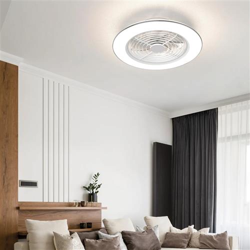 Alisio XL White LED Reversible Ceiling Fan Light M7490