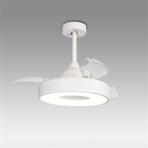 Coin LED White And Clear Reversible CCT Adjustable Fan Light M8216