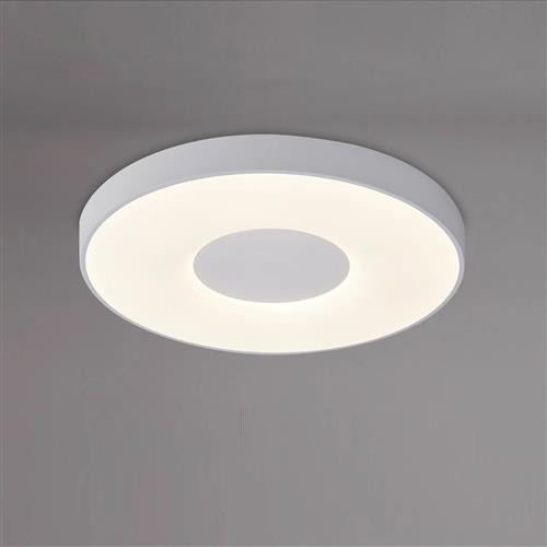 Coin White Rounded Large Flush LED Ceiling Light M7560