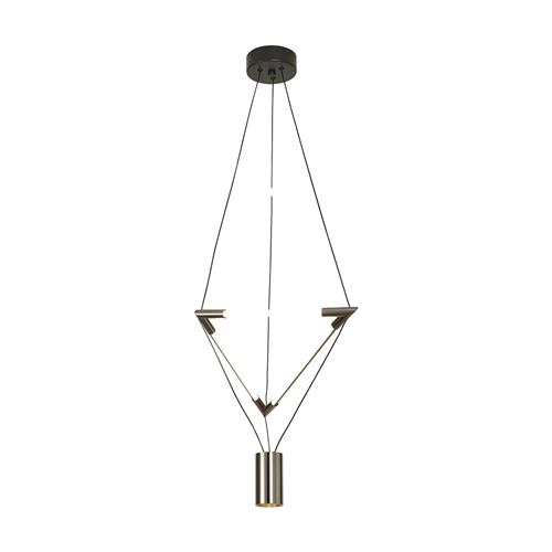 Electra Chrome And Black LED Small Ceiling pendant M8533