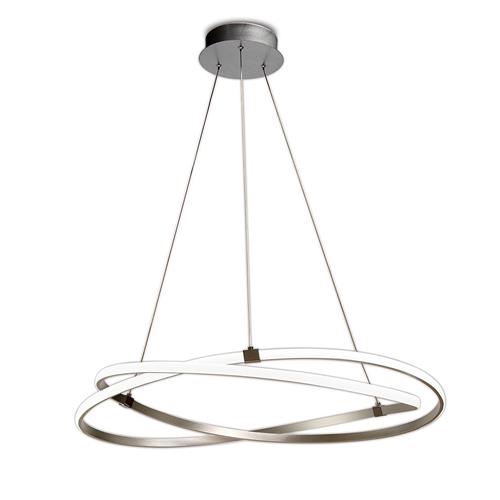 Infinity Large LED Dimmable Silver/Chrome Pendant Light M5726