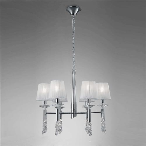 Tiffany Multi Arm Pendant Light In Chrome M3851