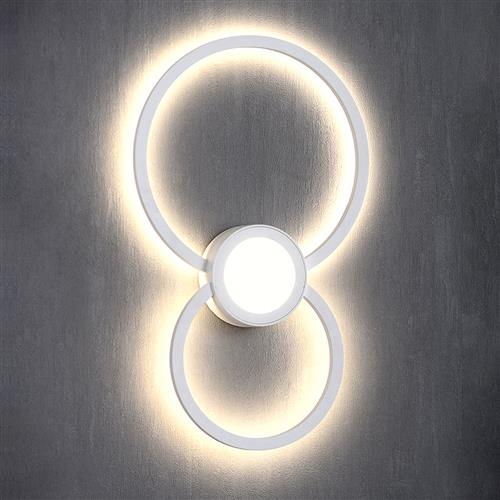 Mural White Circles Dimmable LED Wall Light M7840