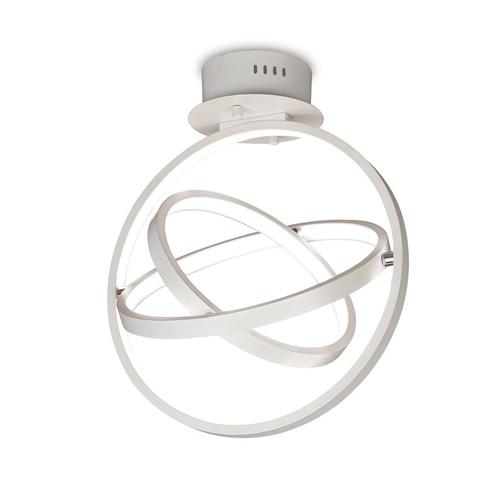 Orbital Semi-Flush LED White Ceiling Light M5746