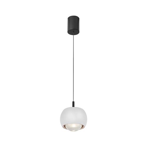 Roller White LED Single Rise And Fall Pendant M8405