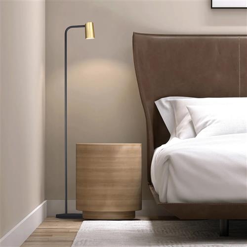 Sal Black And Gold (Colour) Reading Floor Lamp M8493