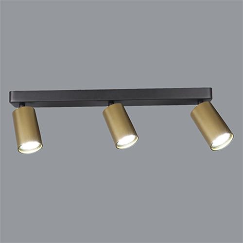 Sal Black And Gold (Colour) Three Light Ceiling Spot M8488