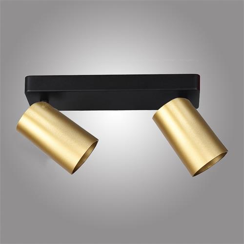 Sal Black And Gold (Colour) Two Light Ceiling Spot M8489