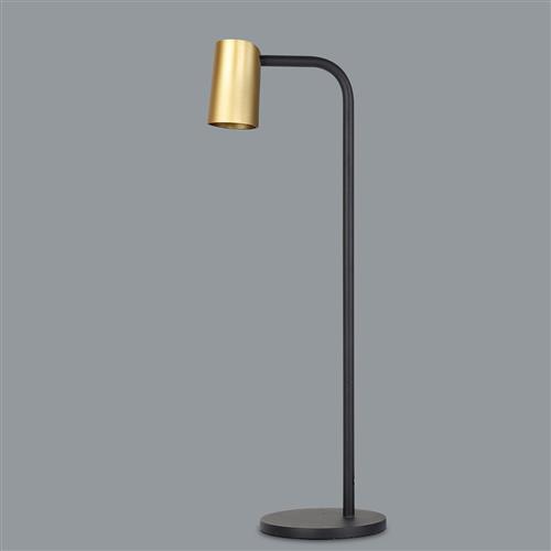 Sal Gold Colour and Black Tall Table Lamp M8492